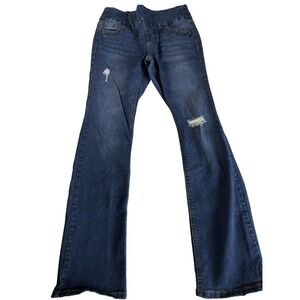 BB8~ Women's Sz Med Stitchstar Stretchy Dark Wash Boot Cut Jean 30" Inseam